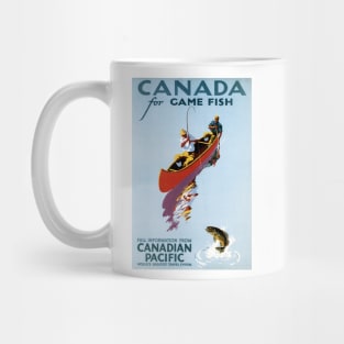 CANADA For Game Fish Advertisement Vintage Holiday Travel Mug